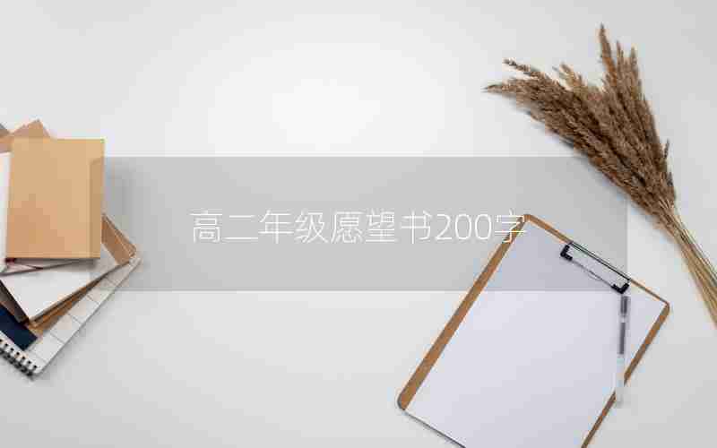 高二年级愿望书200字