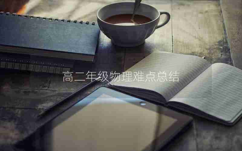 高二年级物理难点总结