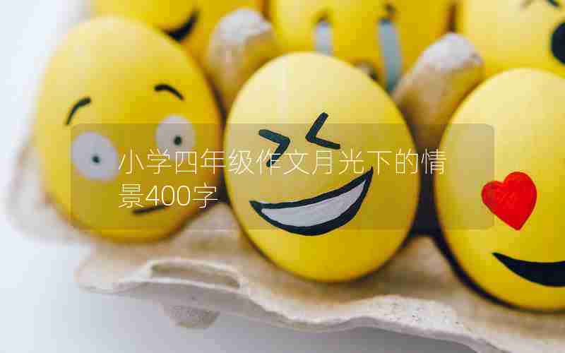 小学四年级作文月光下的情景400字