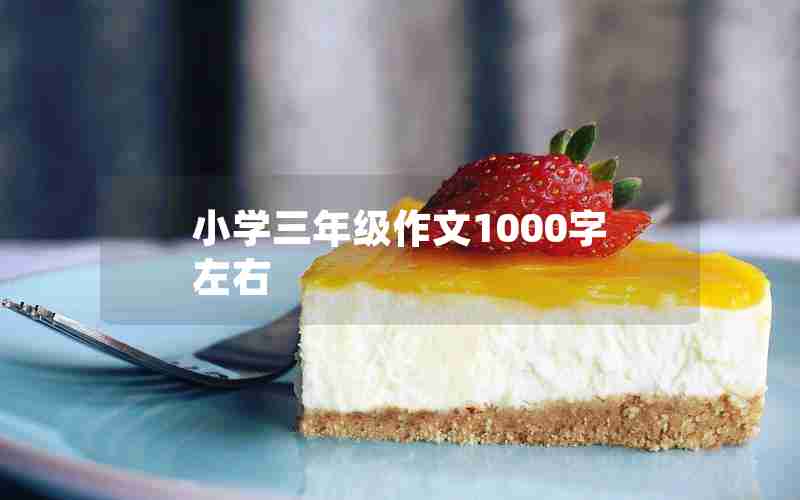 小学三年级作文1000字左右