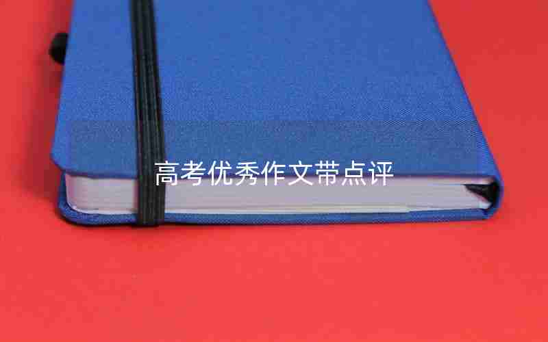 高考优秀作文带点评