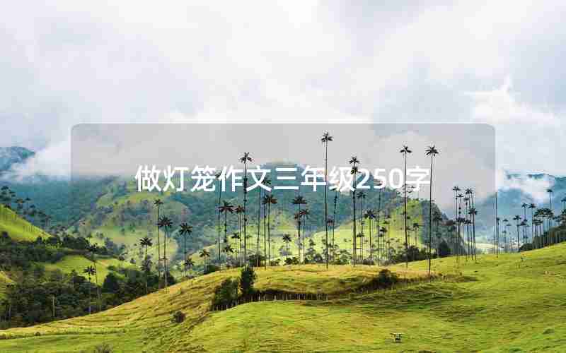 做灯笼作文三年级250字