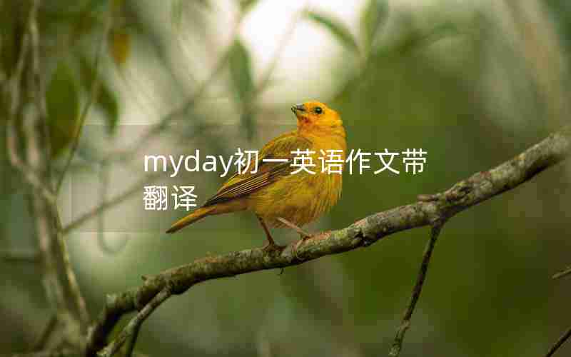 myday初一英语作文带翻译
