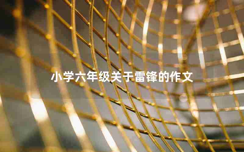 小学六年级关于雷锋的作文