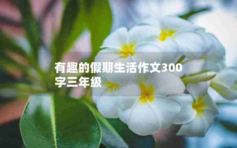 有趣的假期生活作文300字三年级