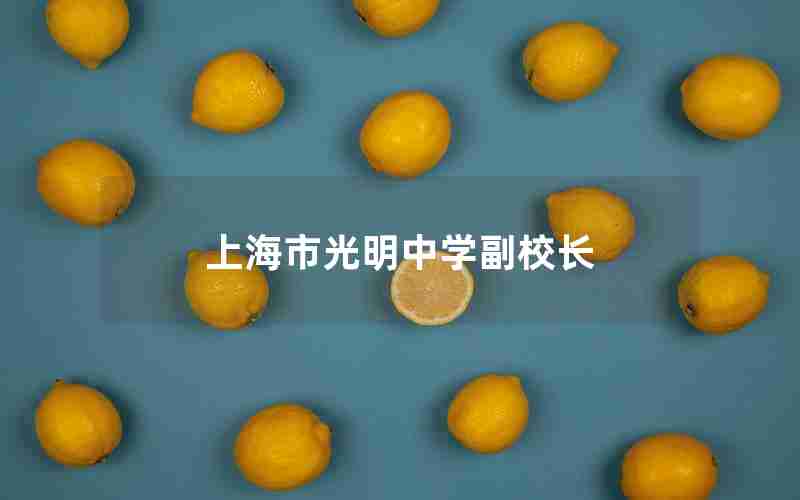 上海市光明中学副校长