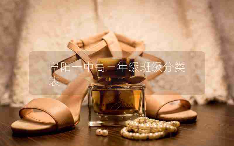 阜阳一中高三年级班级分类表