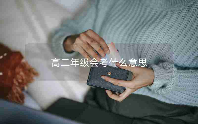 高二年级会考什么意思
