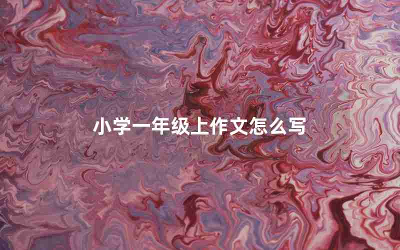 小学一年级上作文怎么写