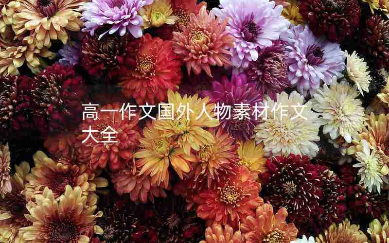 高一作文国外人物素材作文大全