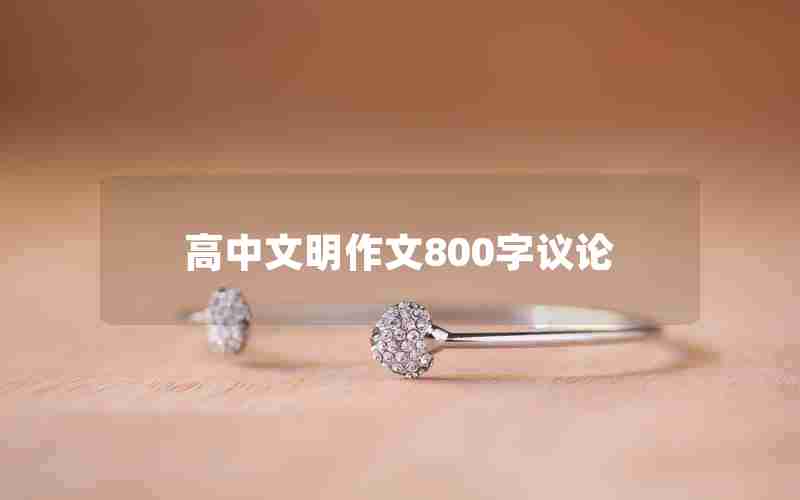 高中文明作文800字议论