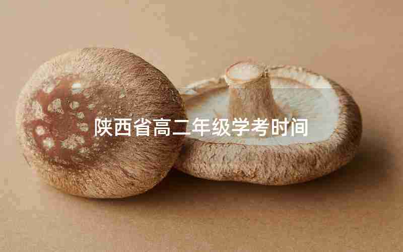 陕西省高二年级学考时间