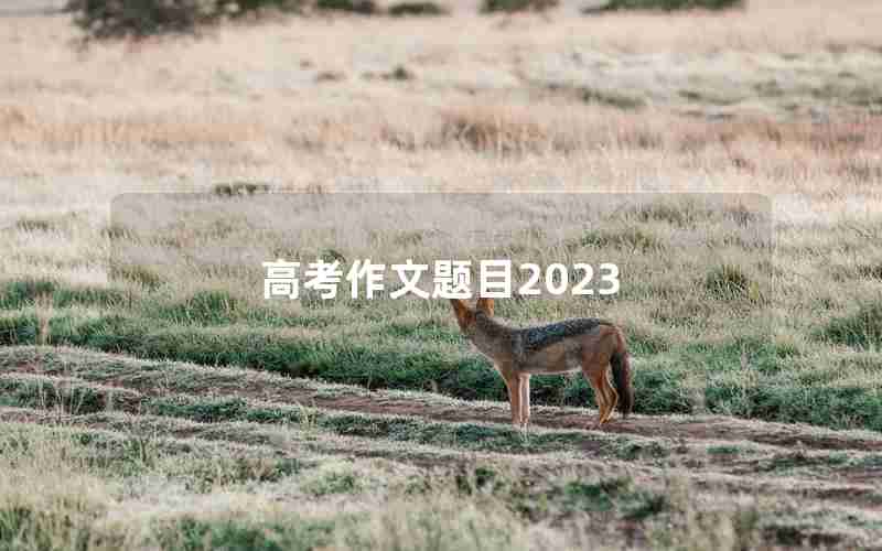 高考作文题目2023