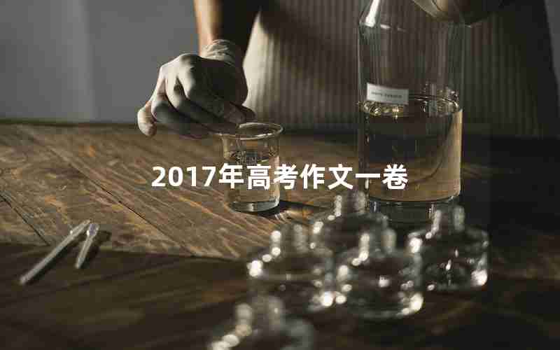 2017年高考作文一卷