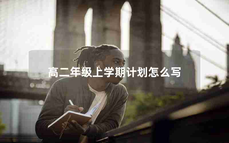 高二年级上学期计划怎么写