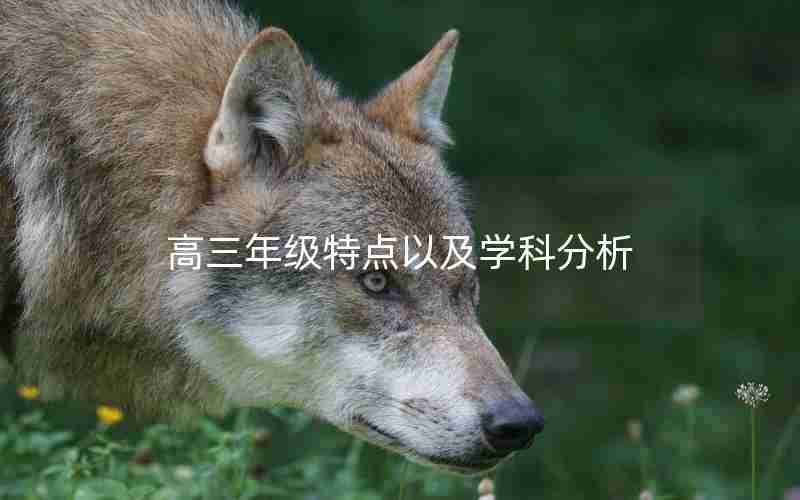 高三年级特点以及学科分析