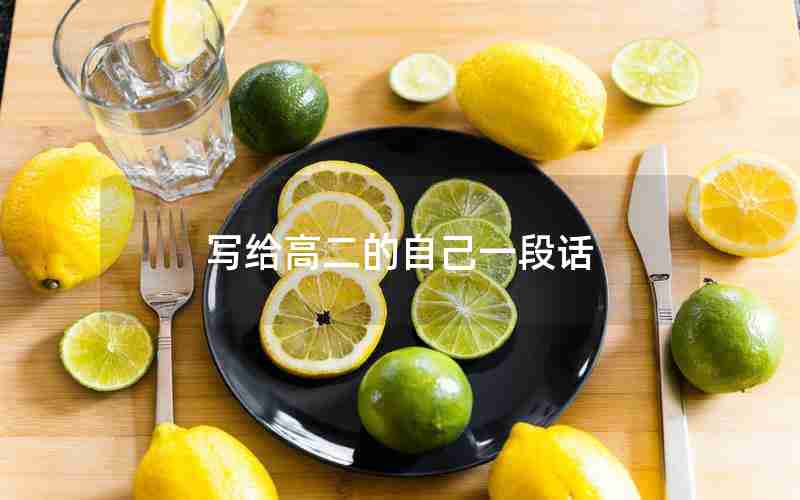 写给高二的自己一段话