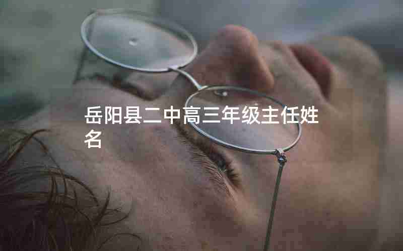 岳阳县二中高三年级主任姓名