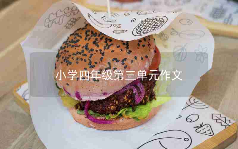 小学四年级第三单元作文