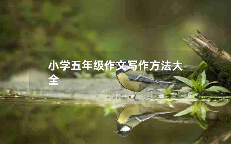 小学五年级作文写作方法大全