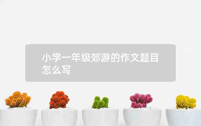 小学一年级郊游的作文题目怎么写