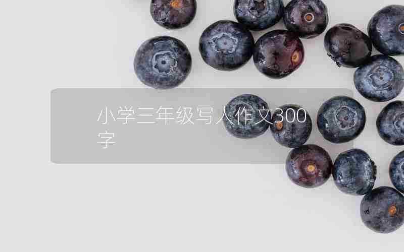 小学三年级写人作文300字