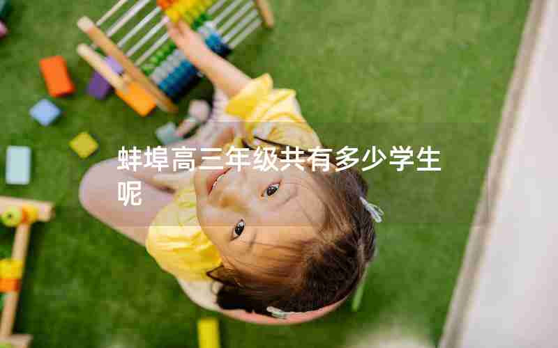 蚌埠高三年级共有多少学生呢