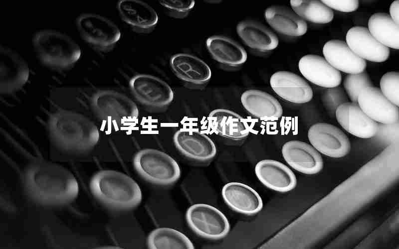 小学生一年级作文范例