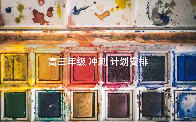 高三年级 冲刺 计划安排