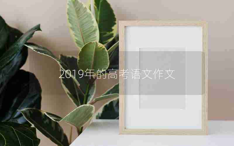 2019年的高考语文作文