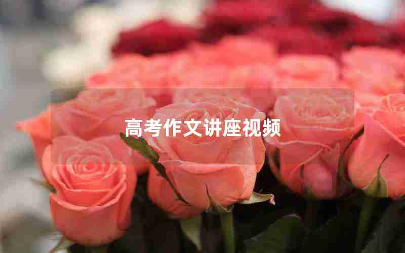 高考作文讲座视频