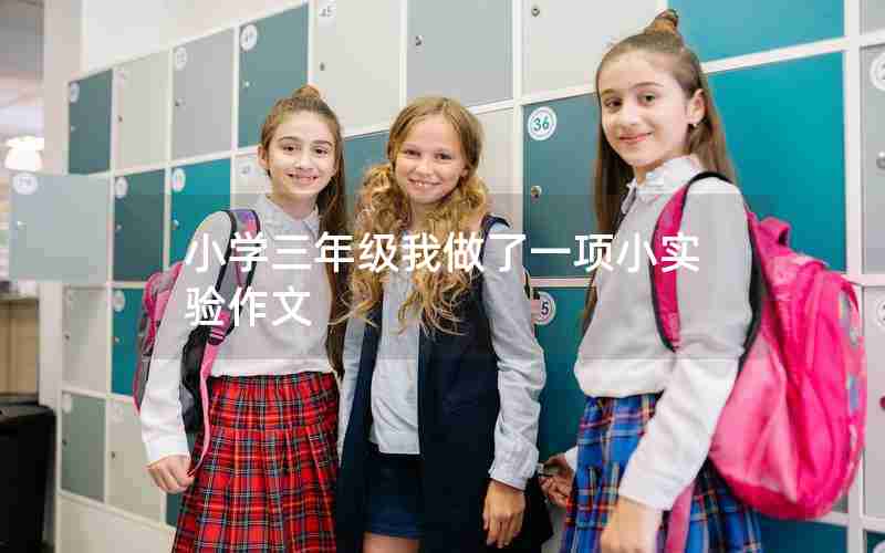 小学三年级我做了一项小实验作文