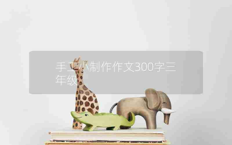 手工小制作作文300字三年级