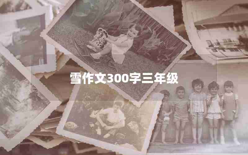 雪作文300字三年级