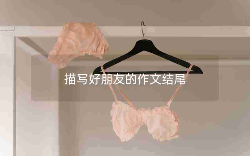 描写好朋友的作文结尾