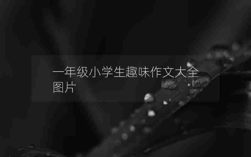一年级小学生趣味作文大全图片