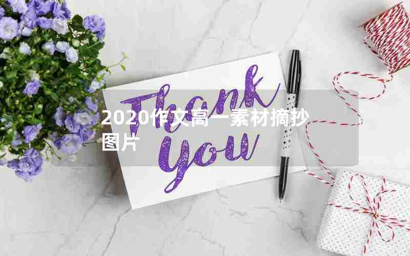 2020作文高一素材摘抄图片