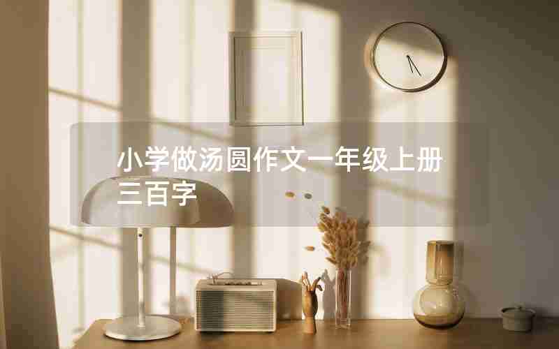 小学做汤圆作文一年级上册三百字