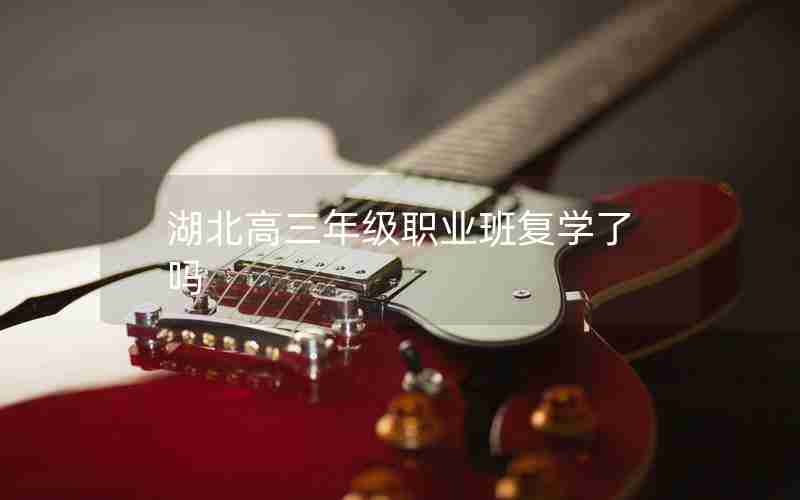 湖北高三年级职业班复学了吗