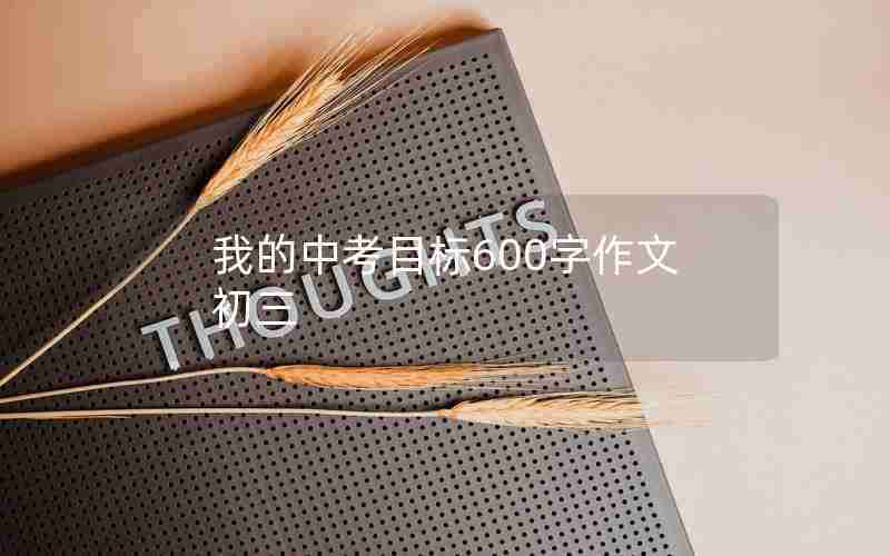 我的中考目标600字作文初三