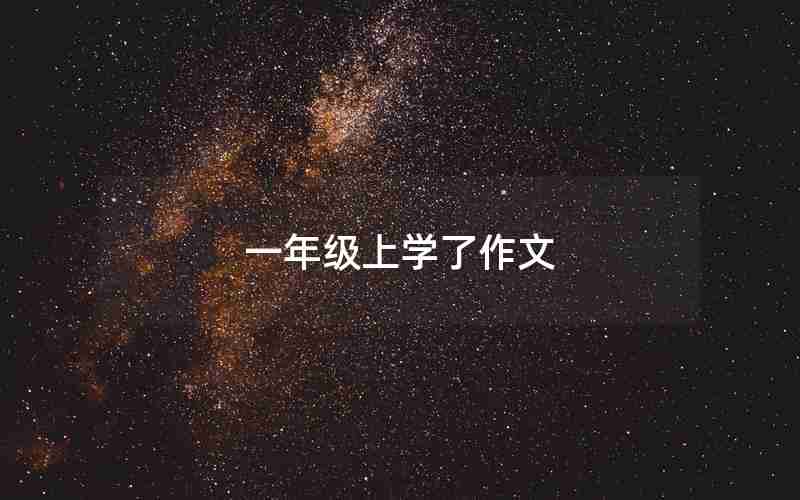 一年级上学了作文