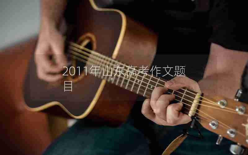 2011年山东高考作文题目