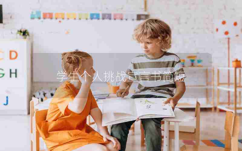 学生个人挑战宣言书简短