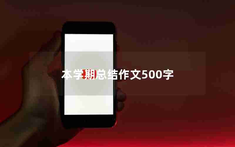 本学期总结作文500字