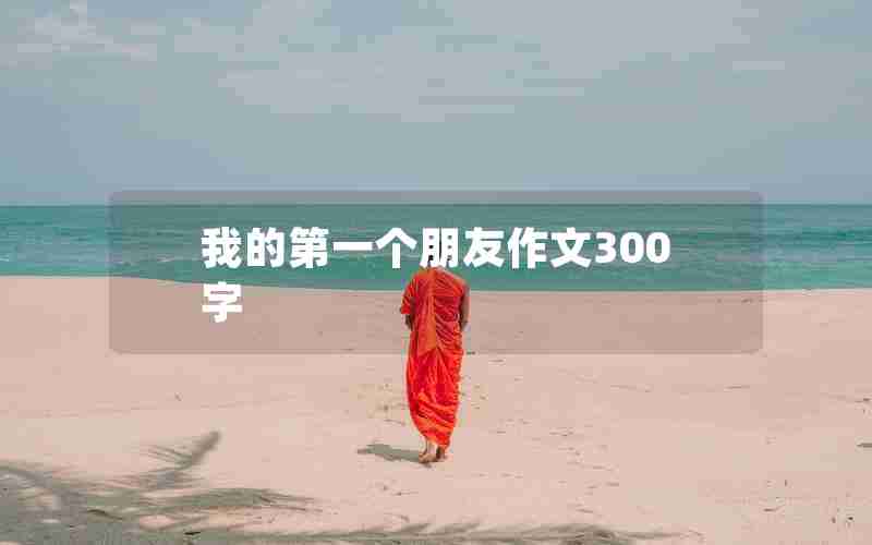 我的第一个朋友作文300字