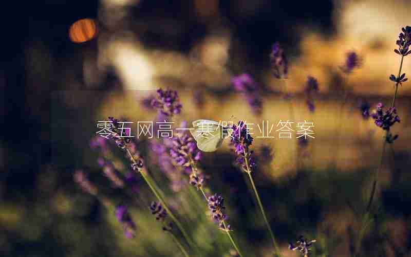 零五网高一寒假作业答案