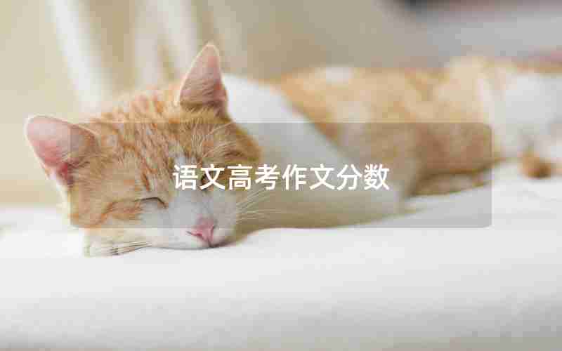 语文高考作文分数