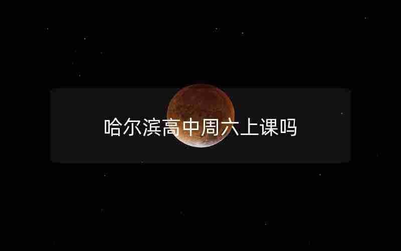 哈尔滨高中周六上课吗