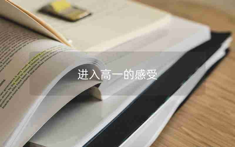 进入高一的感受