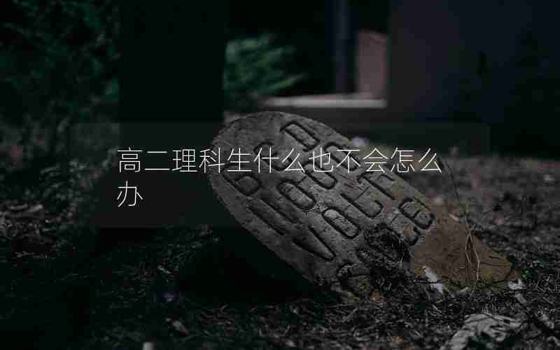 高二理科生什么也不会怎么办